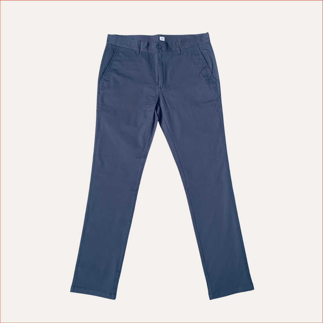 Petrol Blue Chino Pants.