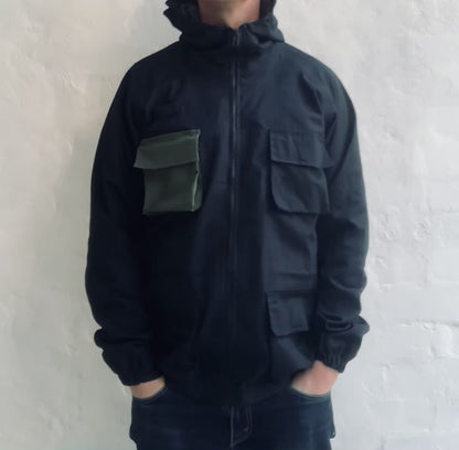 S&H 20. Navy Parka with Contrast Olive Pocket. (Very) Limited Edition.