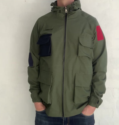 Khaki Parka with contrast Navy Pocket. (Very) Limited Edition.