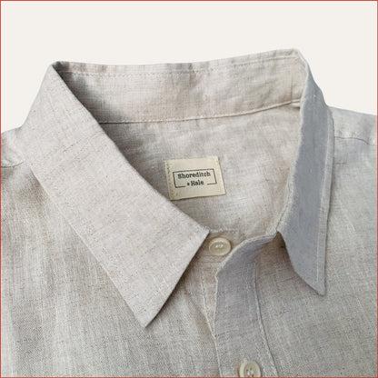 S&H9. Natural Linen Long Sleeve Shirt.