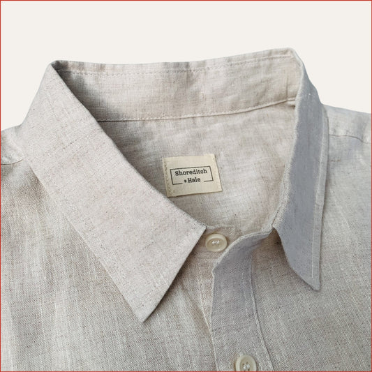 S&H. | 009. Soft Natural Linen Long Sleeve Shirt.