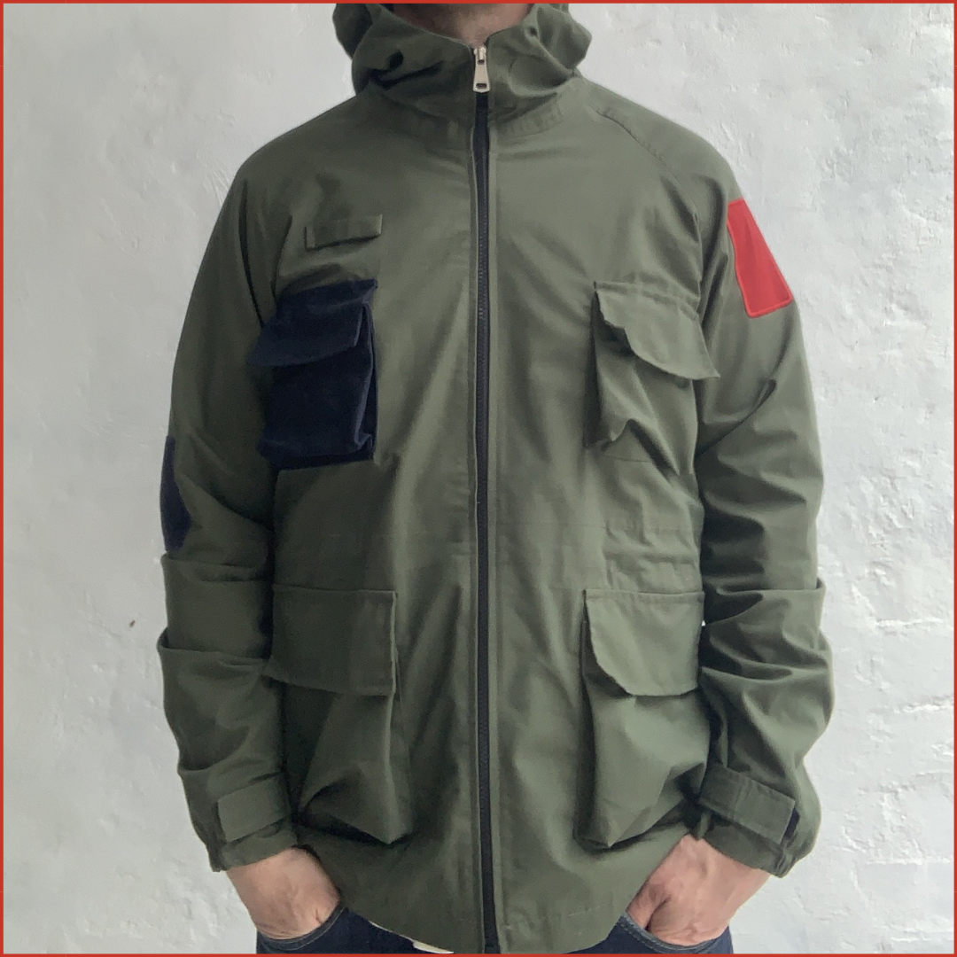 Khaki Parka with contrast Navy Pocket. (Very) Limited Edition.